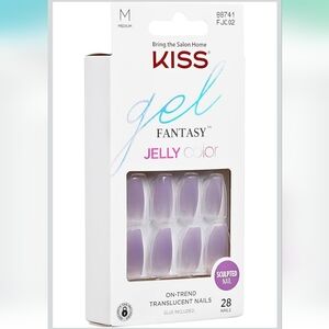 NWT KISS Gel Fantasy Jelly Color Nails - Color: Quince Jelly Size:M